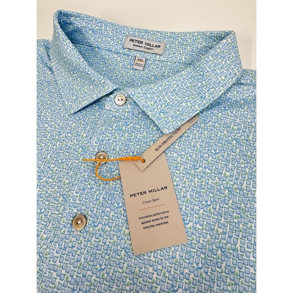 NWT Peter Millar MEZCAL Agave Performance Jersey Golf Polo Shirt Mens XXL $115